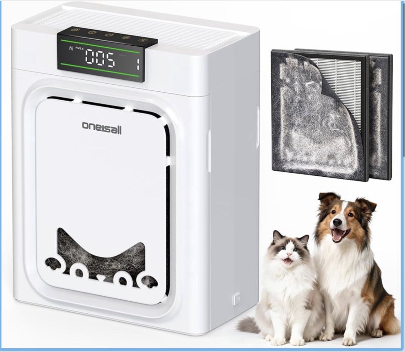 Air Purifiers for Home Pets with Double-Sided HEPA Washable Filters,Large Roo... gallery