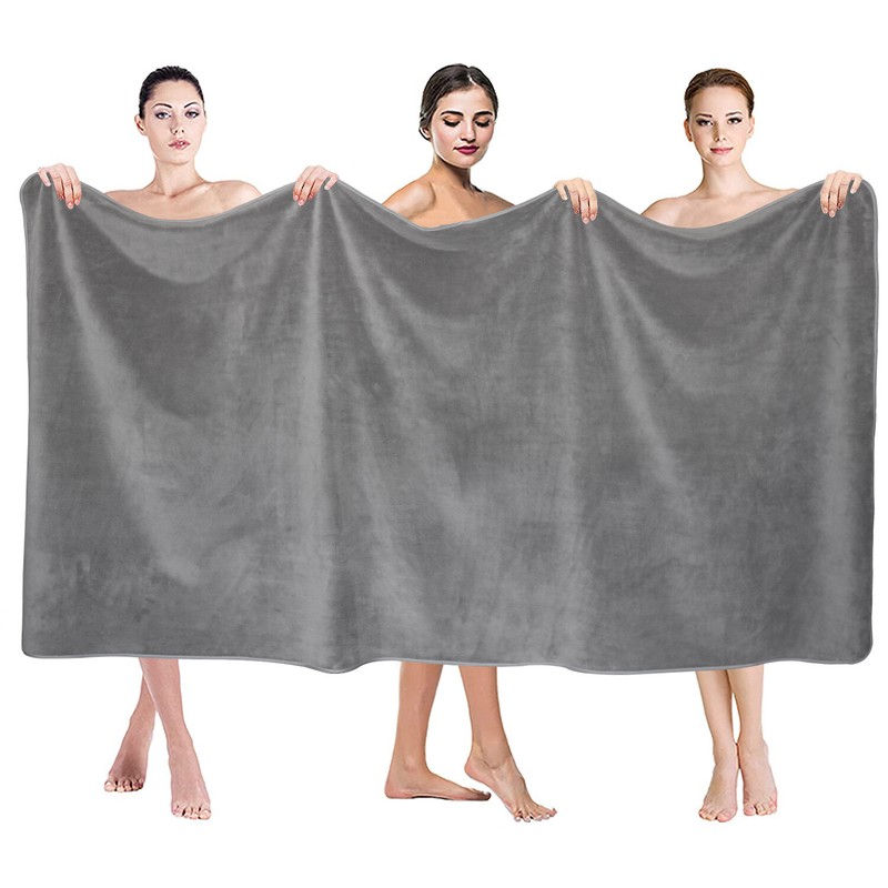 2Pack Oversized Bath Sheet Jumbo Large Bath Towels Super Soft Towel for Bathroom gallery