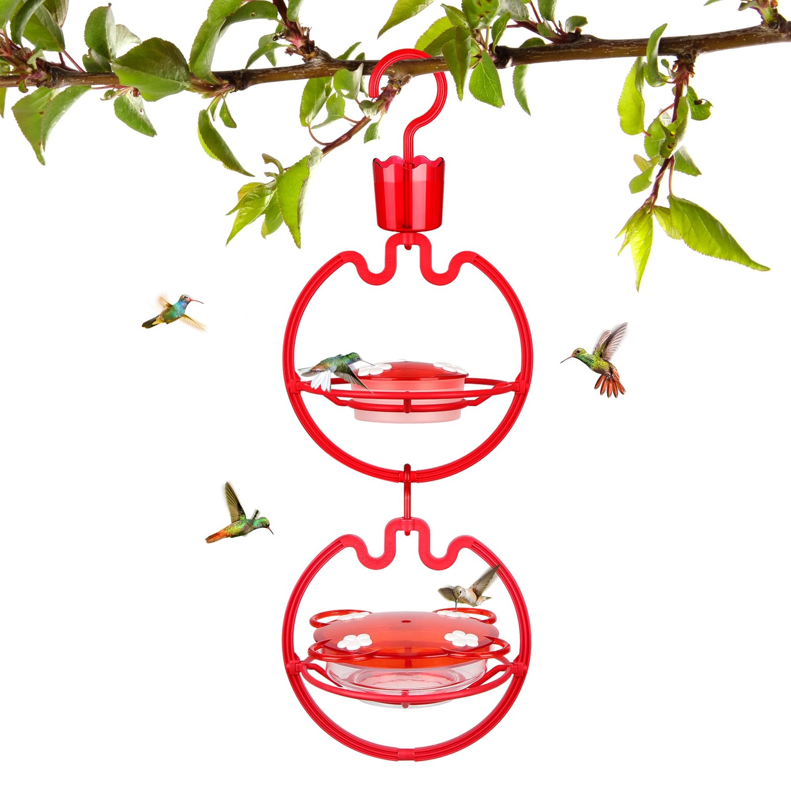 ORIENTOOLS Hummingbird Feeders for Outdoors Hanging 13oz Plastic Humming Bird... gallery