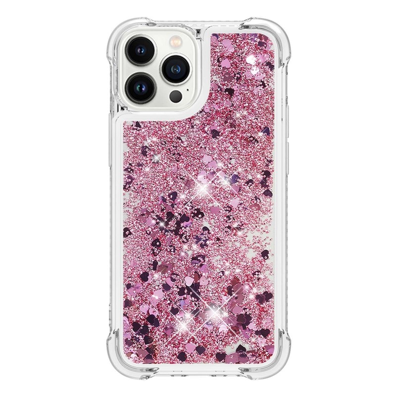 For iPhone 16 Plus 15 14 13 Pro Max Liquid Glitter Shockproof Case Cover
