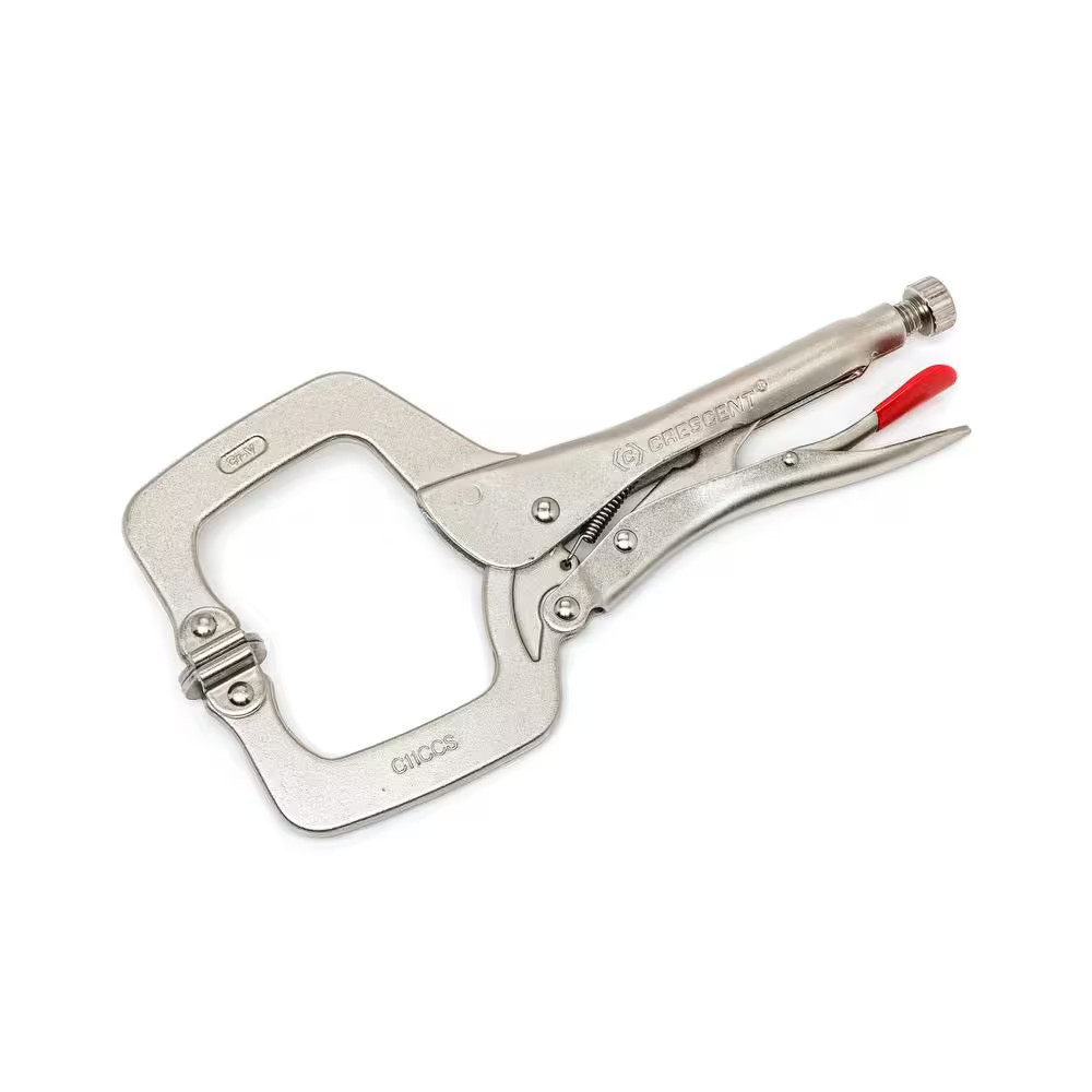 11 In. Locking C-Clamp with Swivel Pad Tips gallery