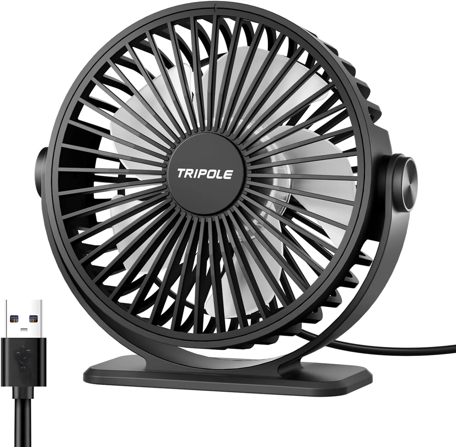 Desk Fan USB Powered Small Portable Fan, 3 Speeds Adjustable Strong Breeze Mini gallery