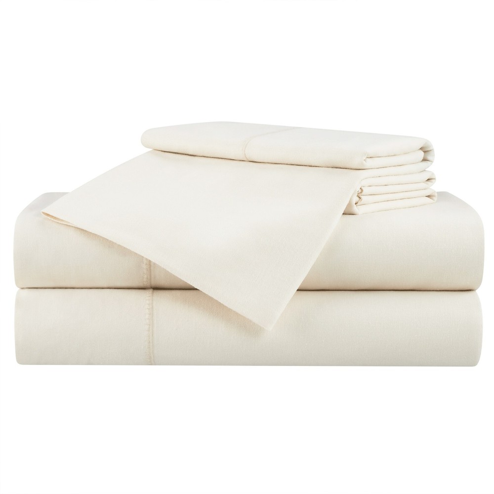 Linen and Eucalyptus Lyocell Sheet Set, Classic Linen Look, Moisture Wicking