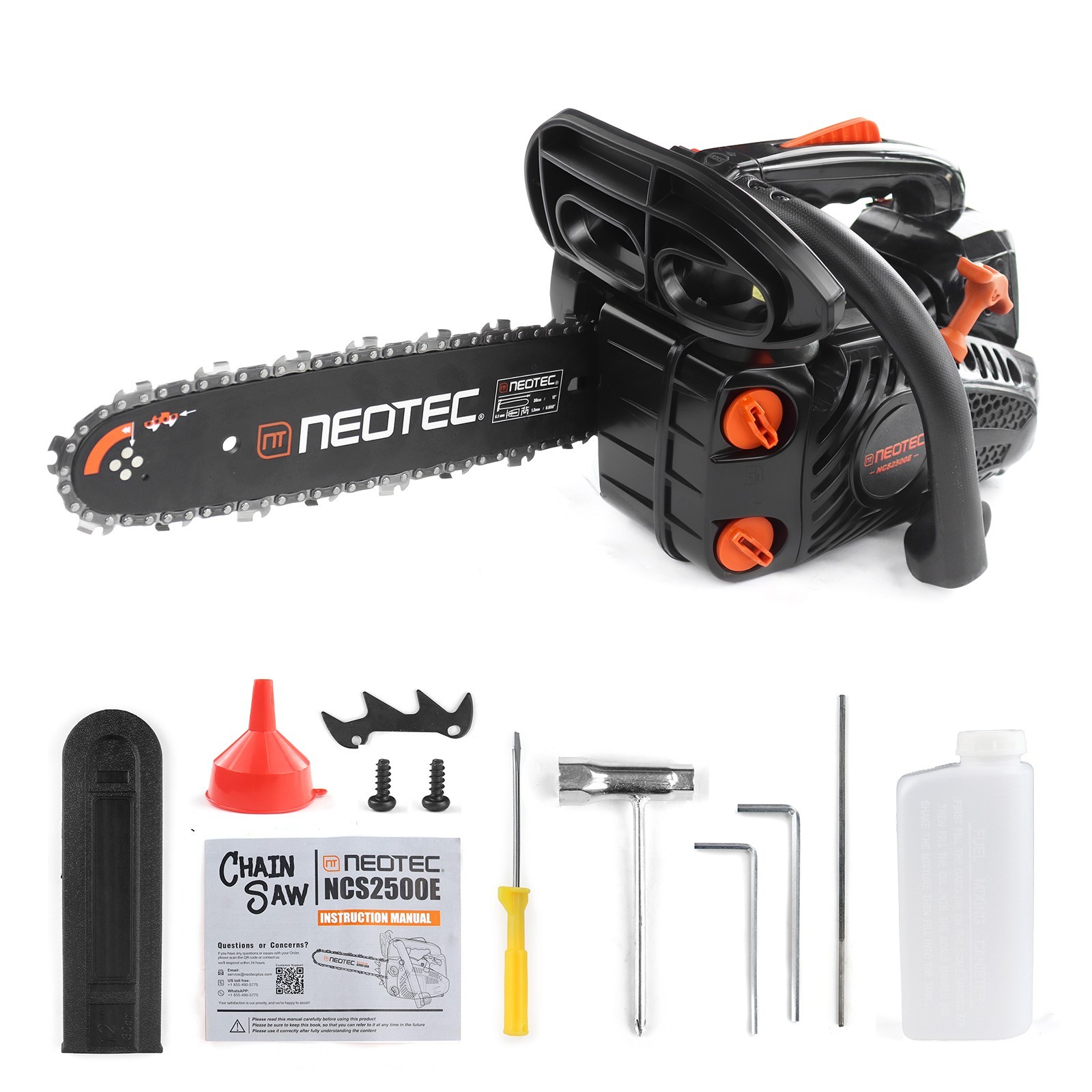 Gas Small Chainsaw 12'' Bar Top Handle Gasoline Powered 900W 25.4CC 2-Stroke gallery