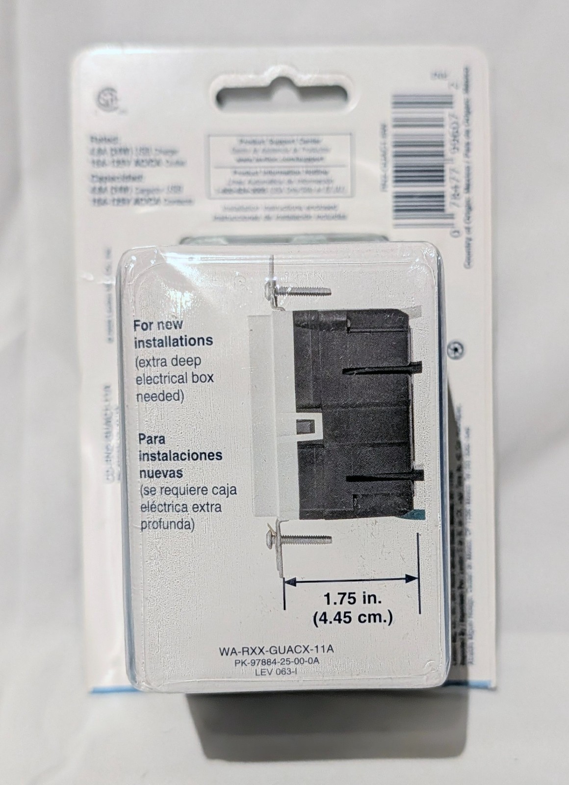 Leviton 24W USB (Type A/Type C) & GFCI Electrical Outlet - GUAC1-BW - NEW gallery