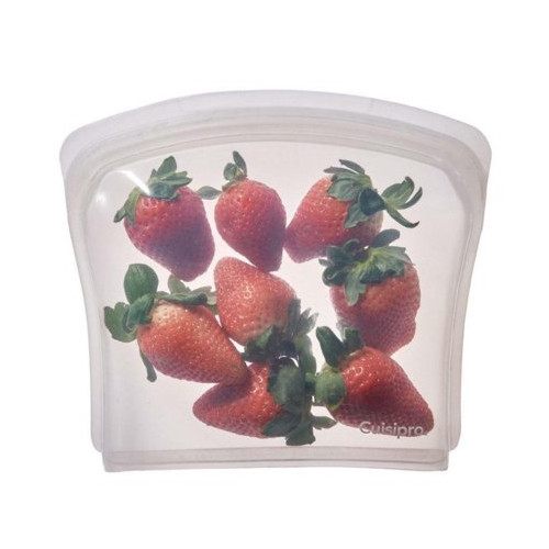 Cuisipro Silicone Seamless Reusable Bag 8 x 7-In 27 fl oz 2-pack (Clear) gallery