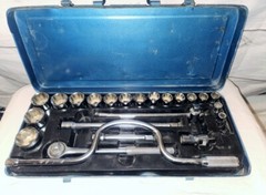 VTG Western Auto Drive Socket Set Ratchet Metal Toolbox Extensions 23 pc Speeder