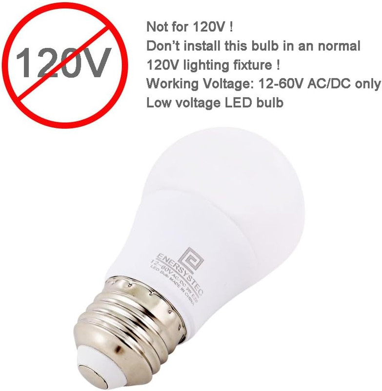 12V-60V LED Light Bulb Low Voltage 12 Volt AC DC Light Bulb, Light Color 3000K S gallery