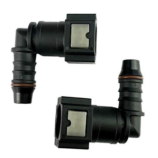 Fuel Line Quick Connector 1/4 Bundy Female to 1/4" to 1/4", 2 pcs 90 Degree gallery