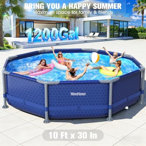 2026 Above Ground Pool,10ft x 30in Frame Deep Swimming Pool,Round Family gallery