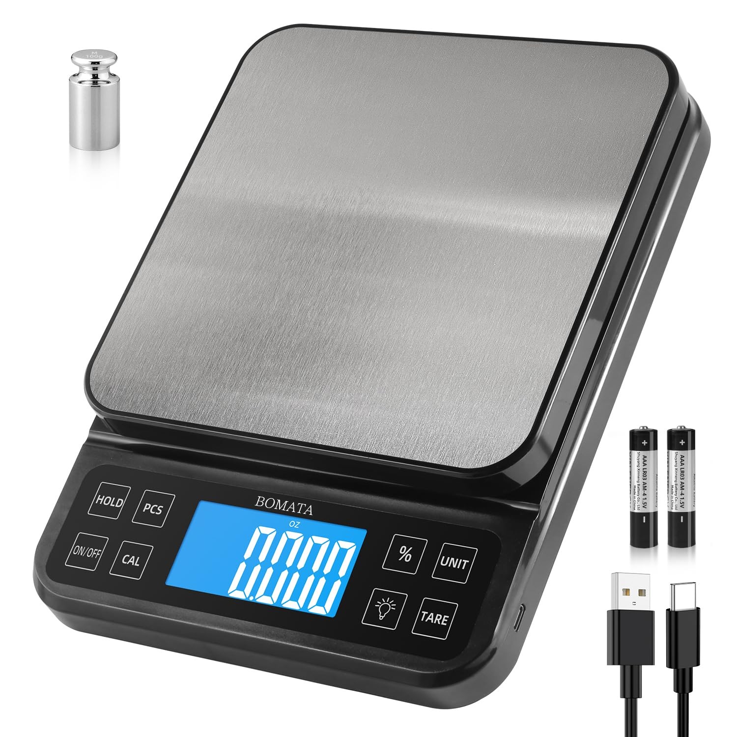 Large Kitchen Scale with 0.1g/0.001oz High Precision, 5kg/11lb Bakery Scale w... gallery