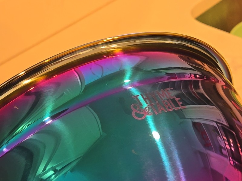 Boho New Thyme & Table Iridescent Rainbow Finish Stainless Steel Mixing Bowl 5QT gallery