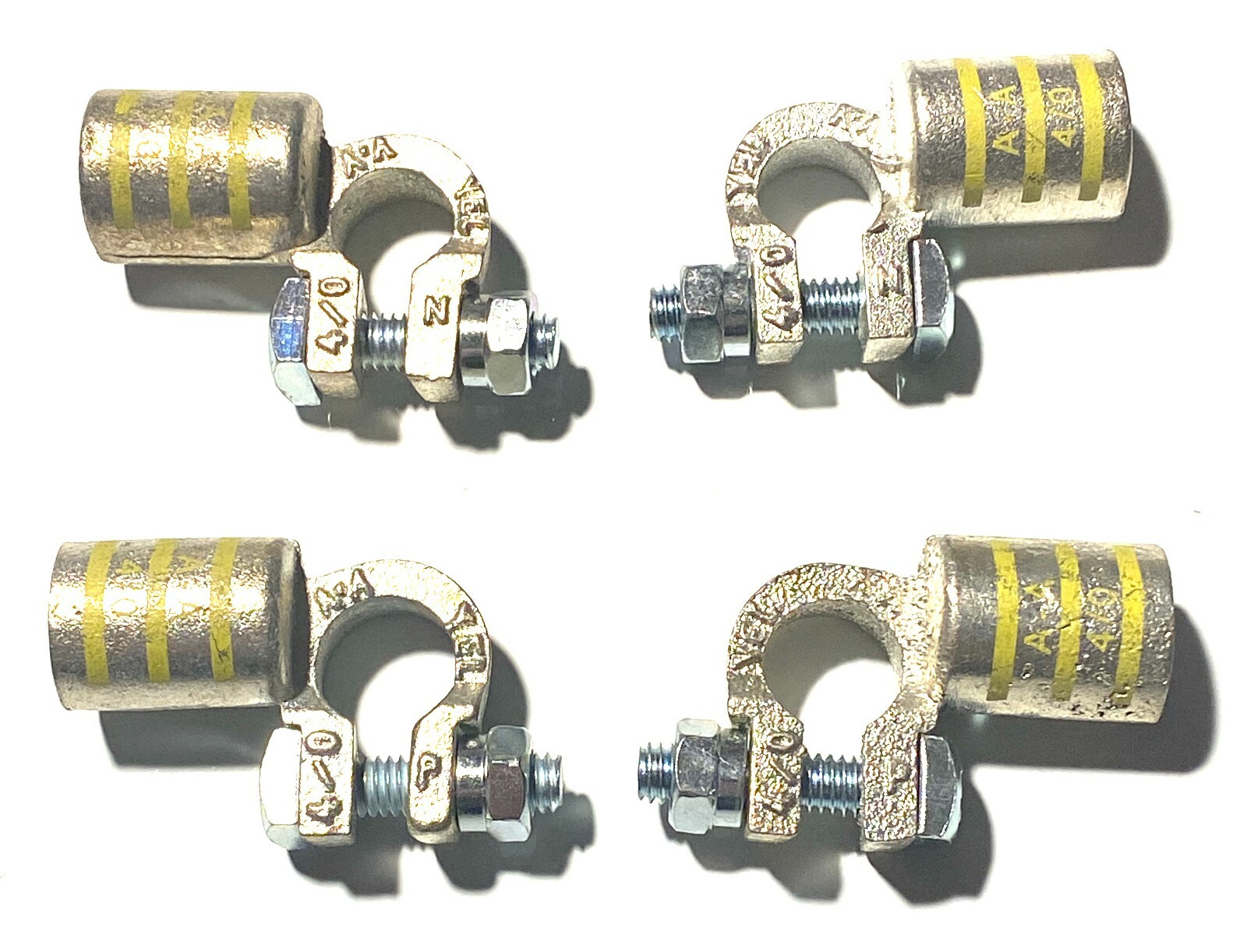 Battery Cable Ends Copper Top Post 90 DEG Terminal Connectors 2 GAUGE THUR 4/0 gallery