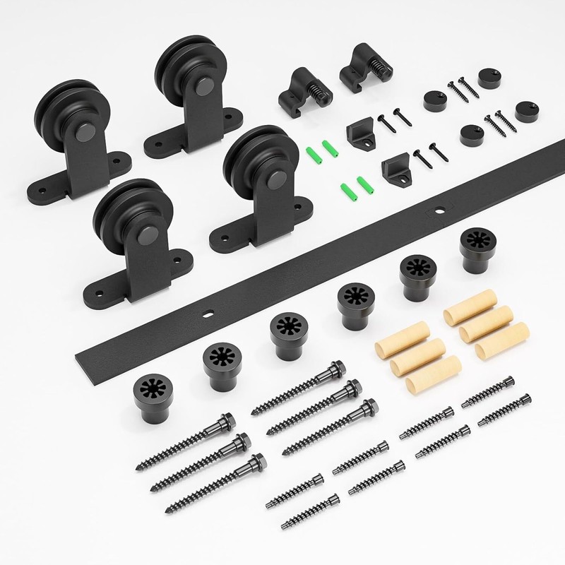 4FT-20FT Sliding Barn Door Hardware Track Single/Double Door Kit,Closet/Kitchen gallery