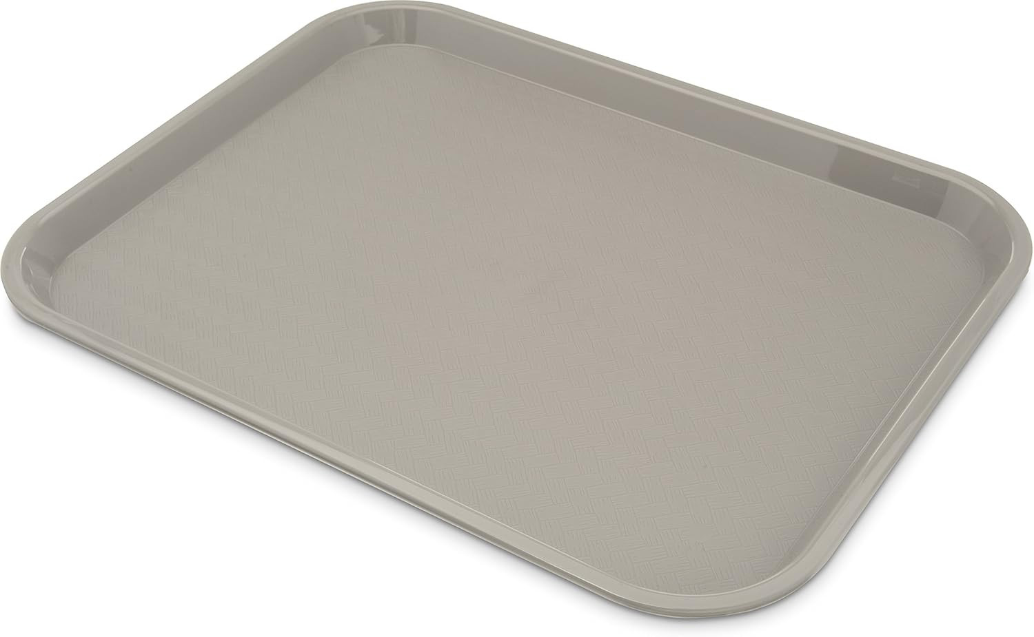 14x18 Cafe Fast Food Tray Plastic Polypropylene Basket Weave Non Slip Gray gallery