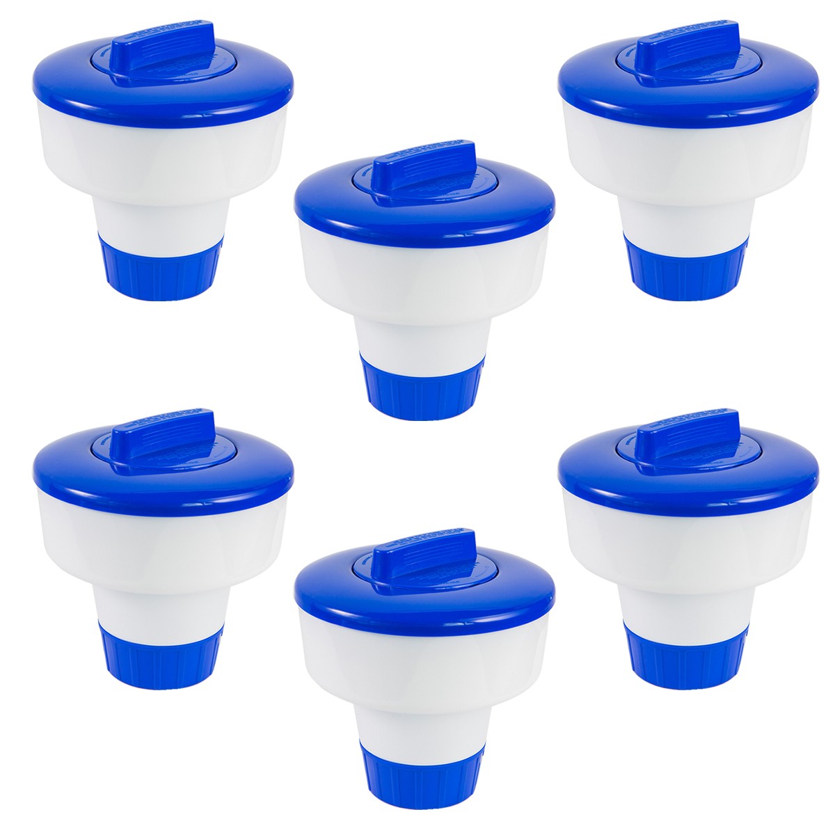 XtremepowerUS 3" Floating Tablet Chlorine Dispenser 3-lb Capacity (6-PACK SET) gallery