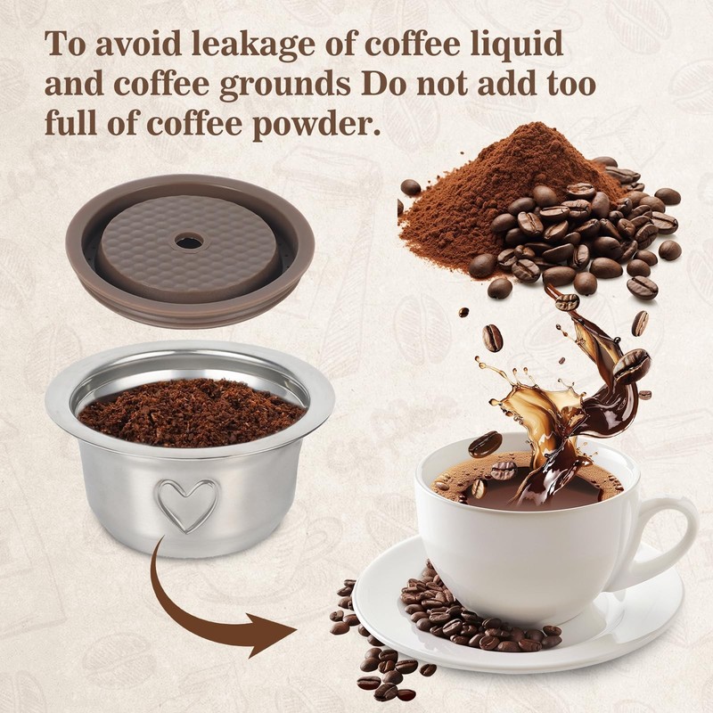 Sendoger Heart Design 80Ml/2.7Oz Double Espresso Size - Stainless Steel gallery
