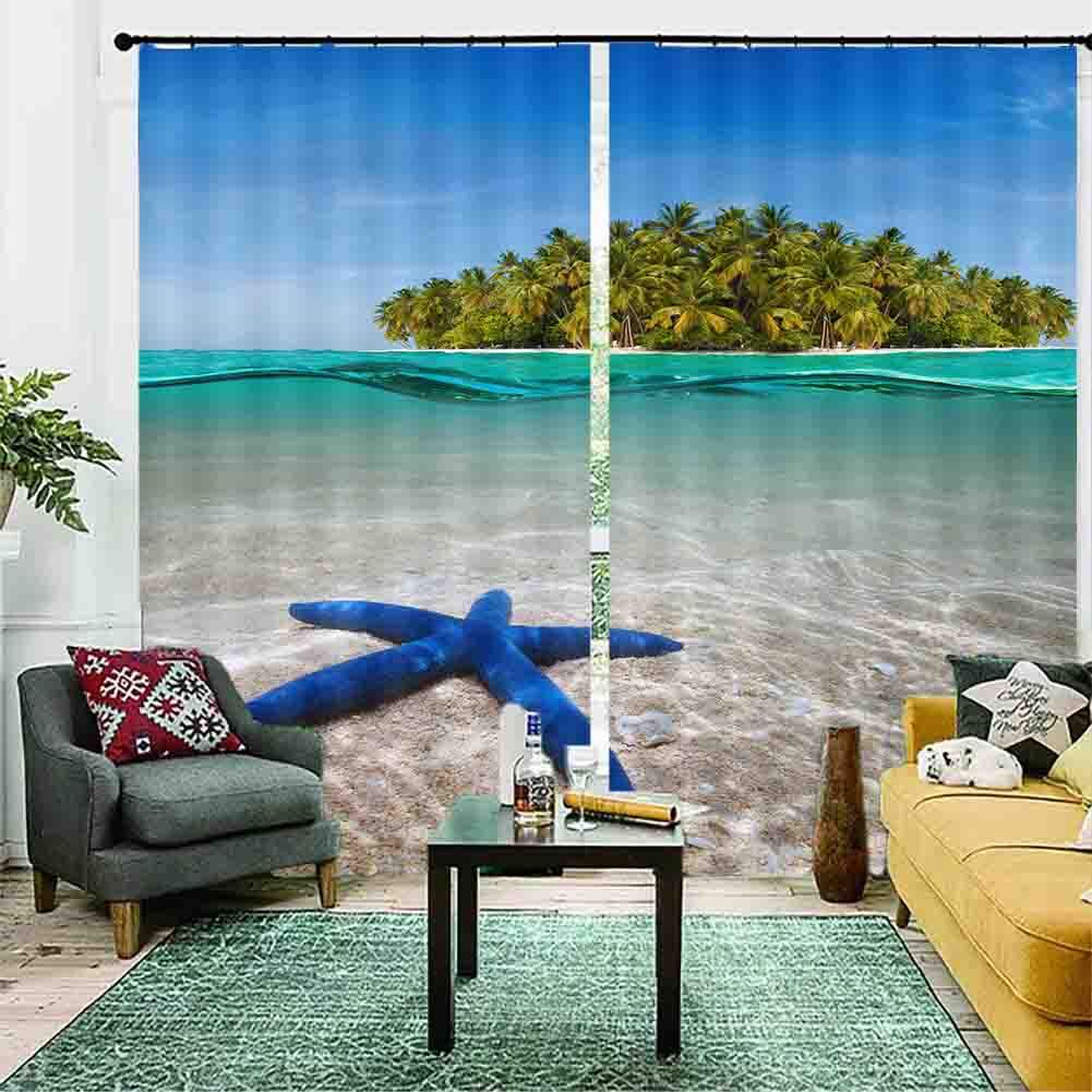 Starfish Leasing Sea 3D Curtain Blockout Photo Printing Curtains Drape Fabric gallery