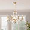 Large 39.4" Empire Crystal Chandelier 8-Light Luxury Rain Drop Pendant Lamps gallery