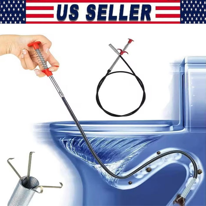 Hair Clog Remover Cleaning Tools Spring Pipe Dredging Tool 23 Inch Drain Snake gallery