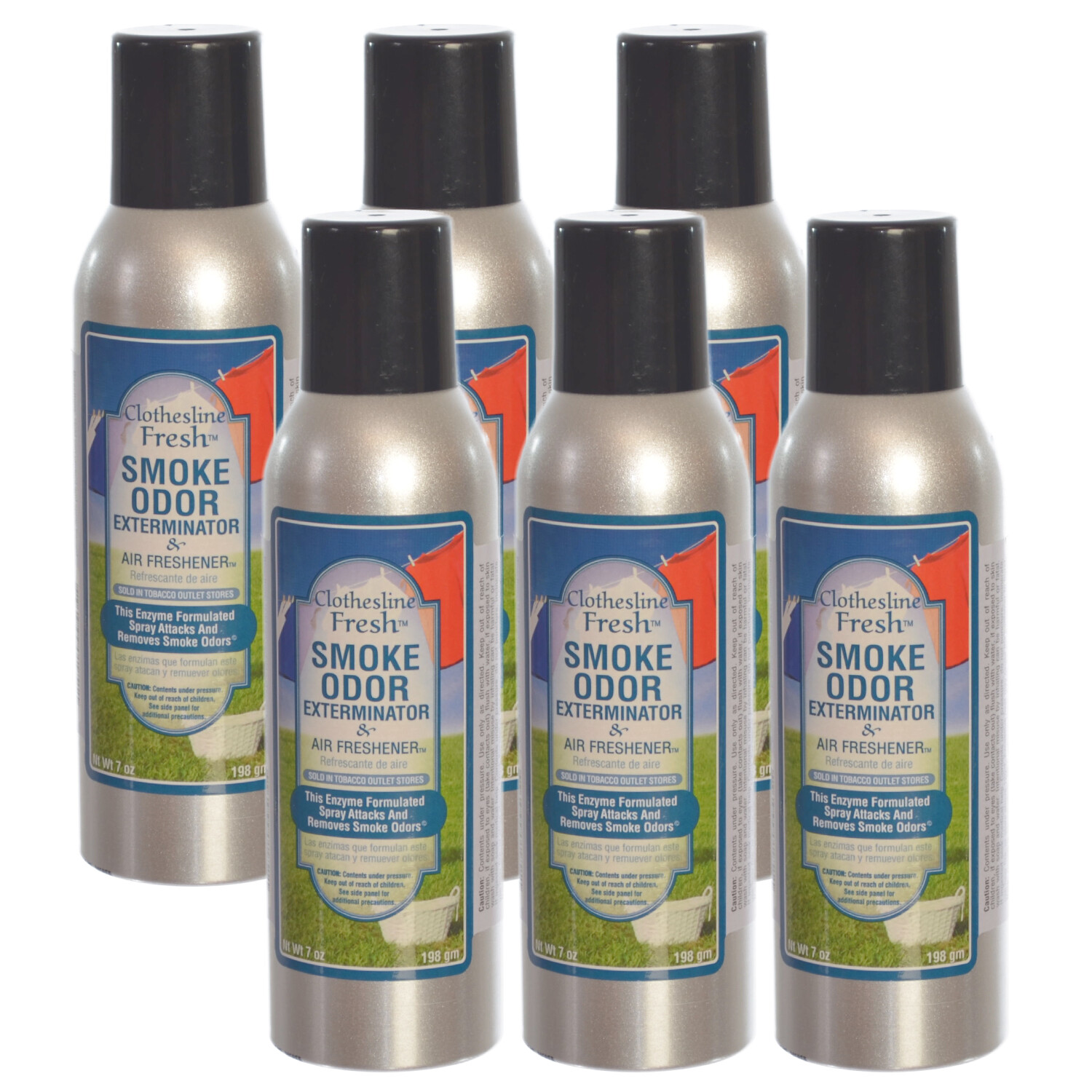 Smoke Odor Exterminator Remove Smell 7oz Spray Air Freshener Clothesline Fresh-6 gallery