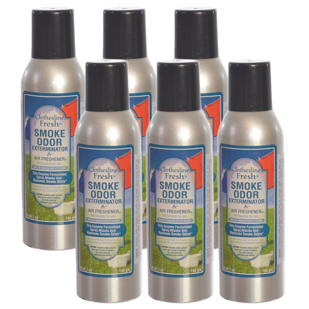 Smoke Odor Exterminator Remove Smell 7oz Spray Air Freshener Clothesline Fresh-6