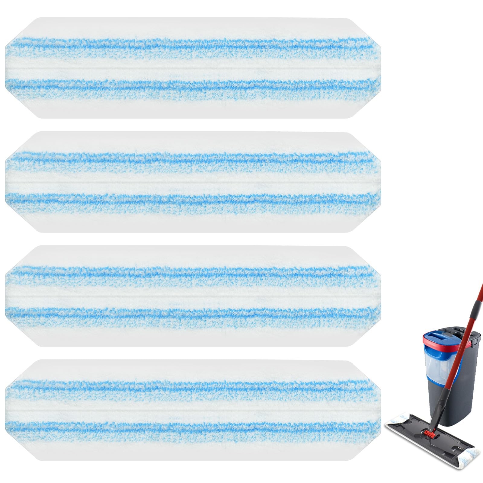 Mop Pads Replacements Compatible with O Cedar H2prO Flat Mop System Microfibe... gallery