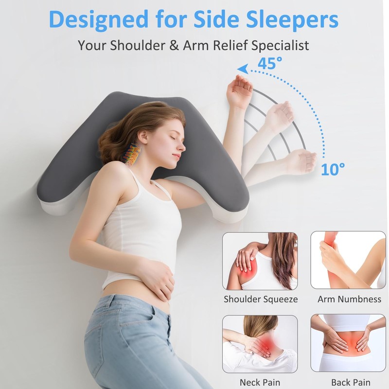Pillow with Arm Hole, Side Sleeper Pillows for Shoulder Pain , Ergonomic Cerv... gallery