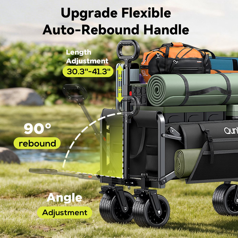 560lbs Folding Wagon Collapsible Heavy Duty Utility Cart All Terrain Wheels gallery