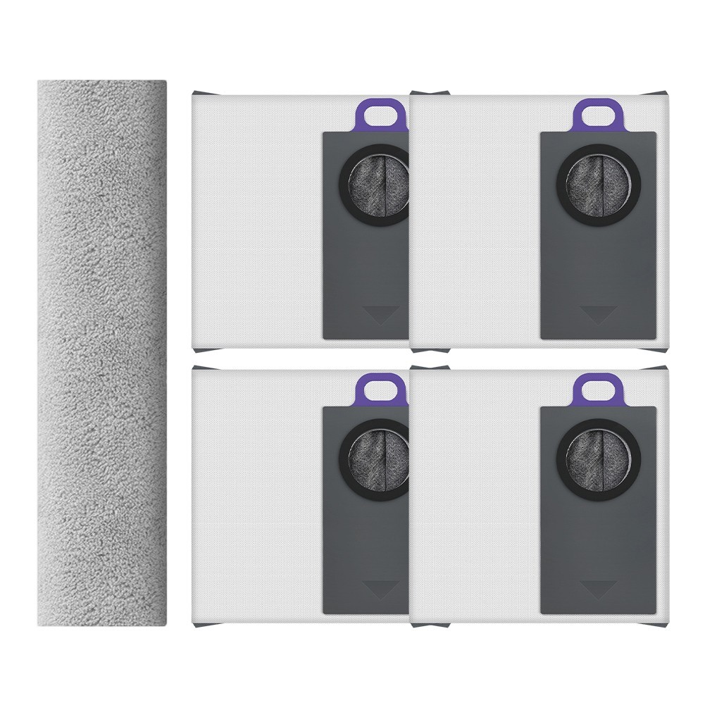 Microfiber Mop Cloth Kit for NARWAL Flow 2 Robot Vacuum and Mop - Grey 1/5 pcs gallery