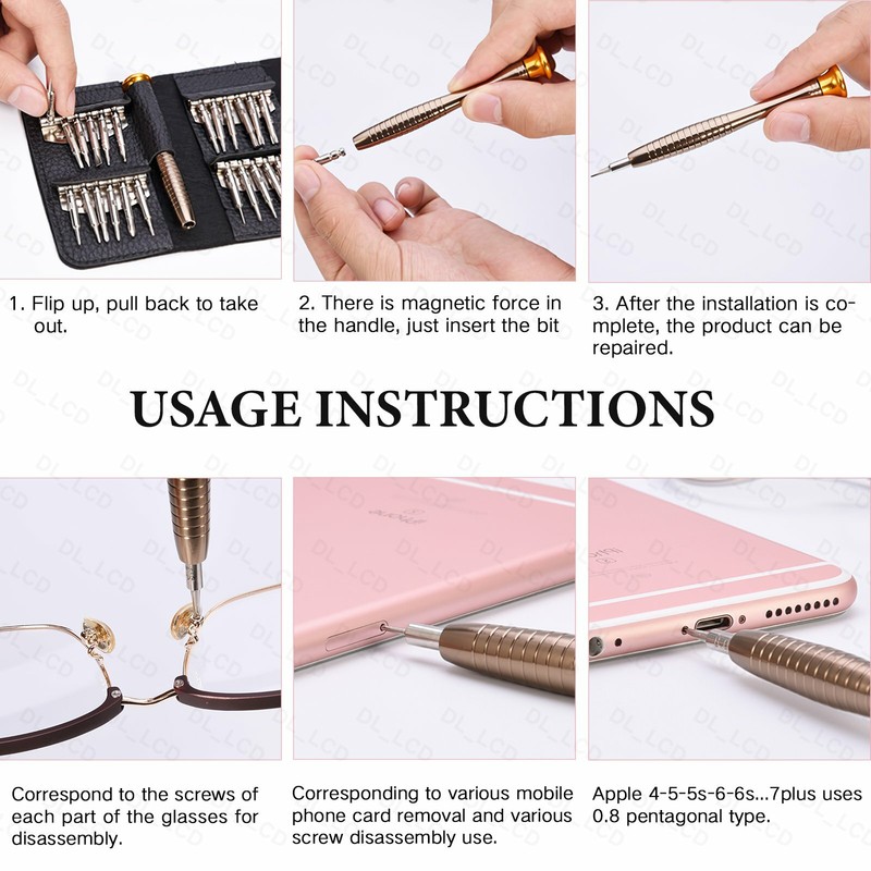Screwdriver Set 25 in 1 Mini Precision Screwdriver Portable Repair Tool Kit New gallery