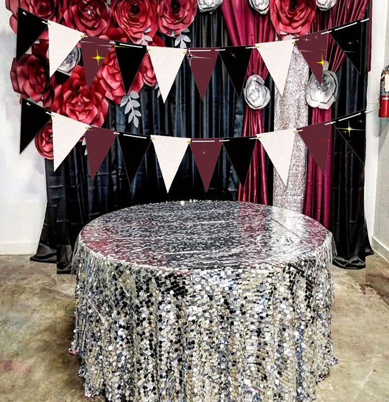Graduation Party Decorations Maroon Black 2024/Burgundy Black Graduation Deco... gallery