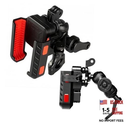 Motorcycle Phone Mount with Anti-Theft, Anti-Vibration, 720° Adjustable & One gallery