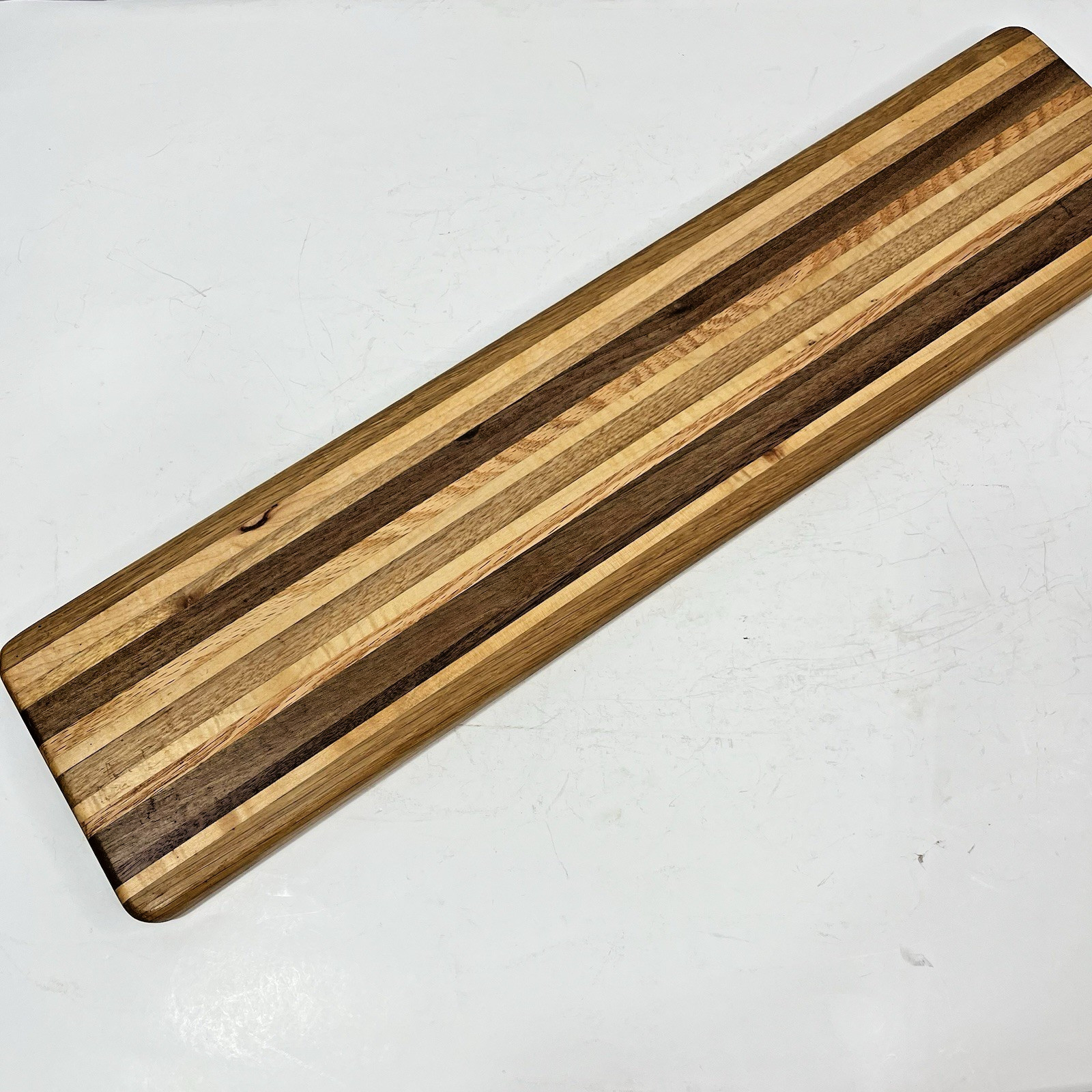 Handcrafted Wood Cutting Board Cheese Meat Charcuterie Made In Illinois 23x5x3/4 gallery
