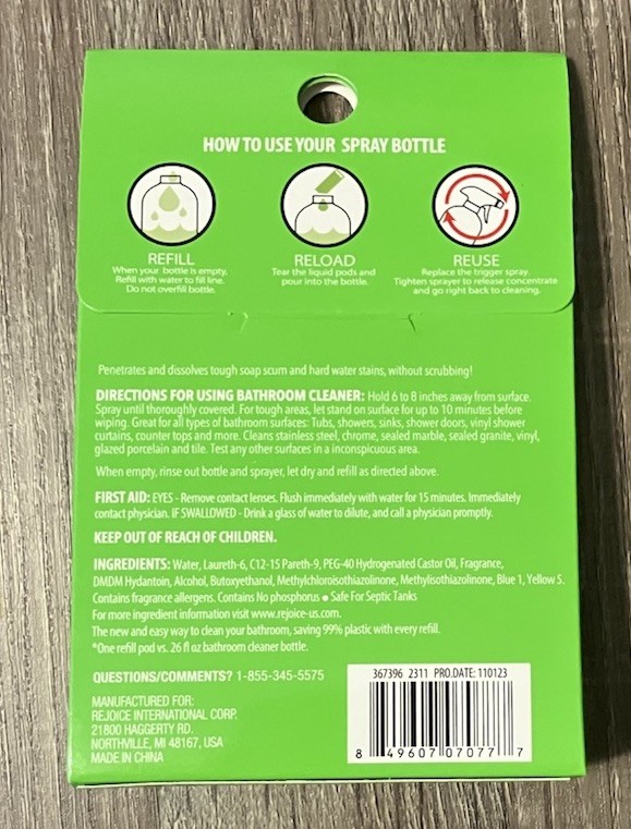 Deodorizing Bathroom Cleaner Concentrated Pods 3 Refills gallery