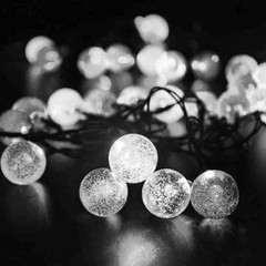 Solar Powered 50 LED String Light Garden Path Yard Decor Lamp Outdoor Waterproof