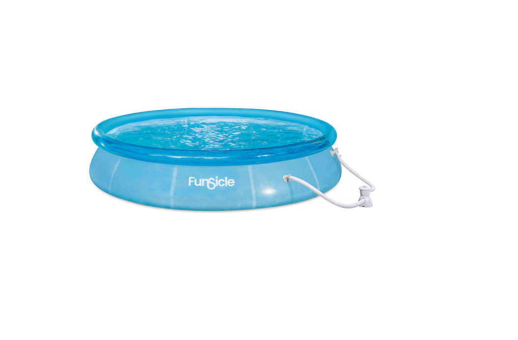 Funsicle 12ftx30in SeaThruQuickSet Inflatable Ring Top Outdoor Above Ground Pool gallery