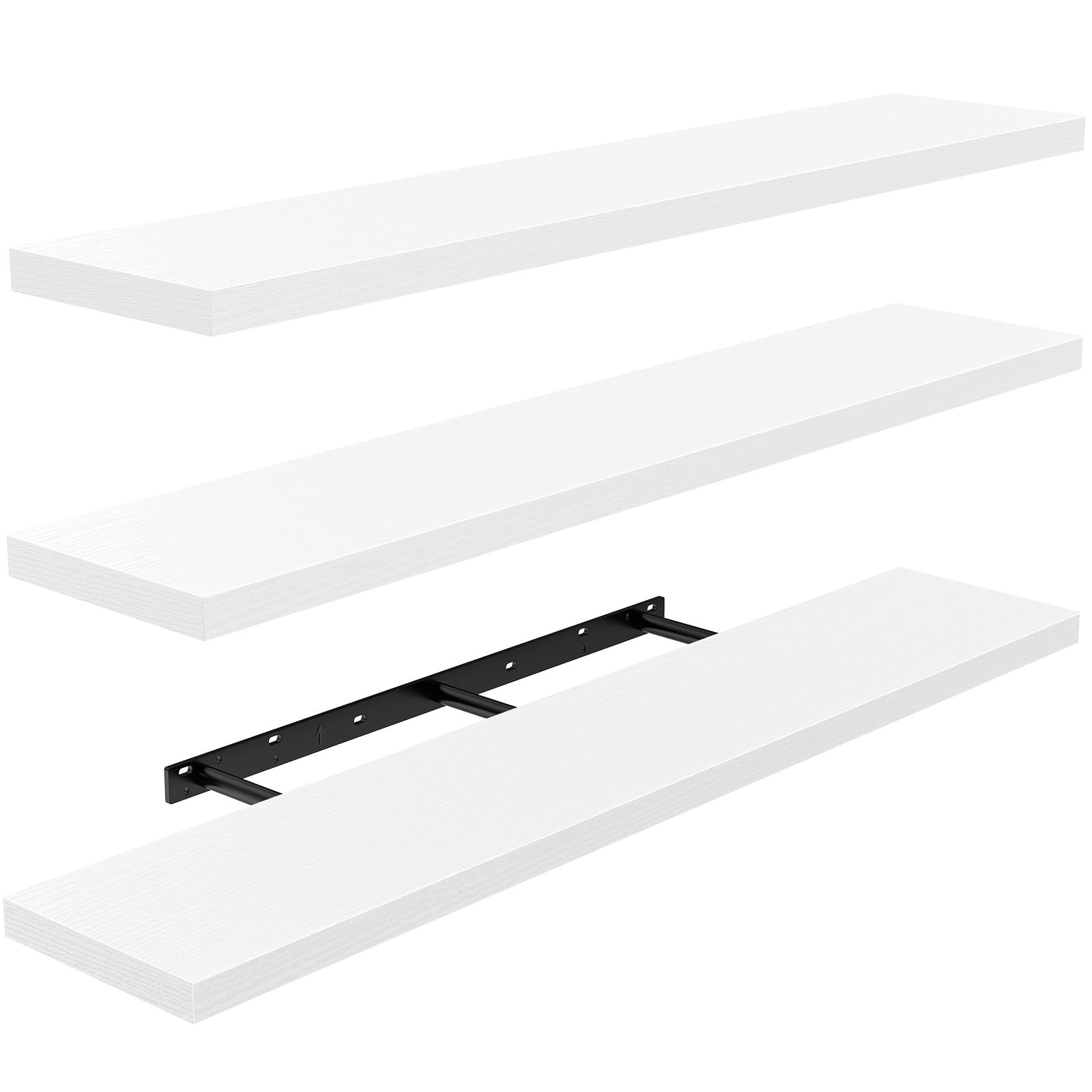 AMADA HOMEFURNISHING 35.4" L Floating Shelves, Wall Shelves Set of 3 for Bath... gallery
