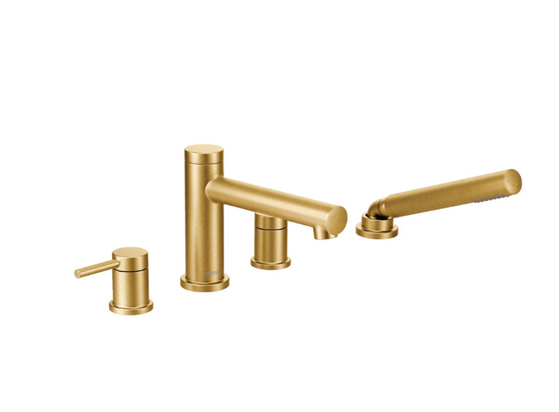 NEW CONDITION Moen Align Two-Handle Diverter Roman Tub Faucet Brushed Gold gallery