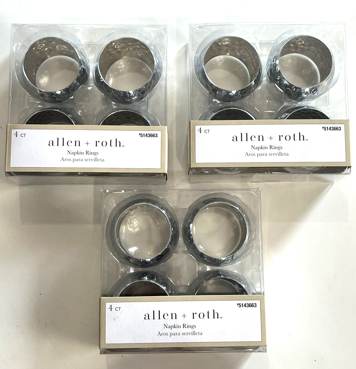Allen + Roth 12 Silver Stainless Steel Round Napkin Ring(s) gallery