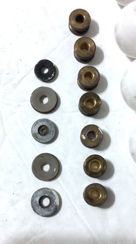12 Round White Ceramic Drawer Pull Knobs - Rose Bud Design Plus Misc Pieces gallery