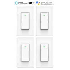 Smart WIFI Switch Light Wall Works with Alexa Google Home voice smart life 4pack