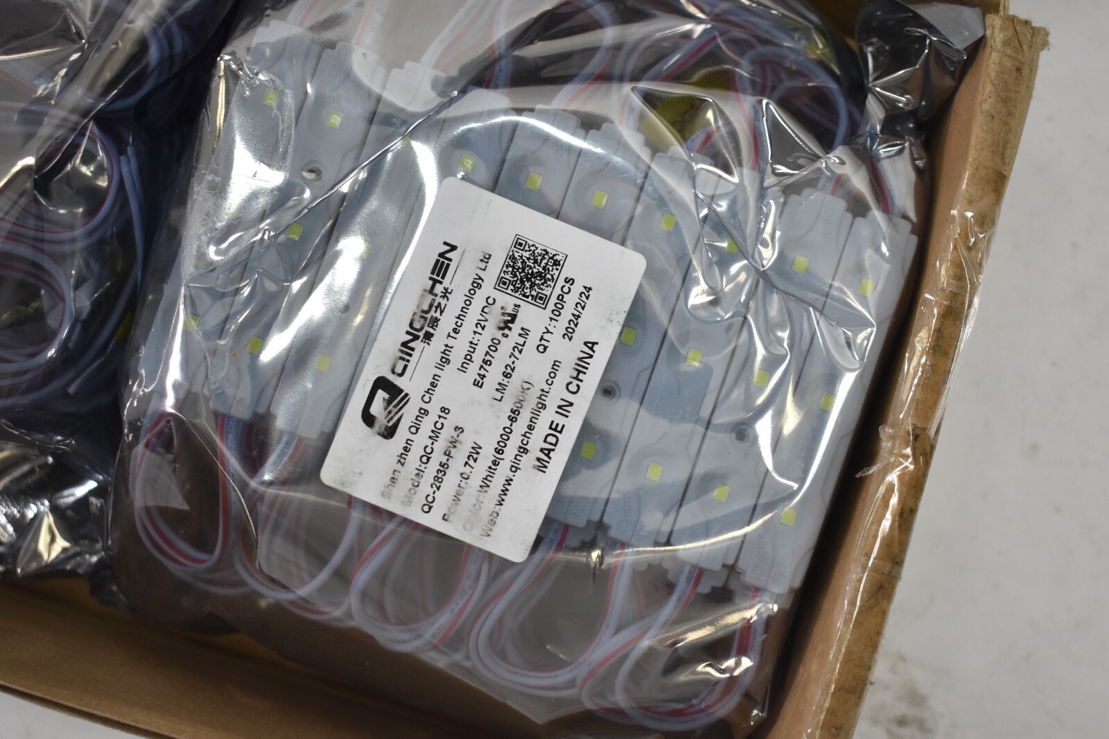 Qingchen QC-MC18 200 Piece LED Sign Modules 6000K-6500K 12VDC White Colored gallery