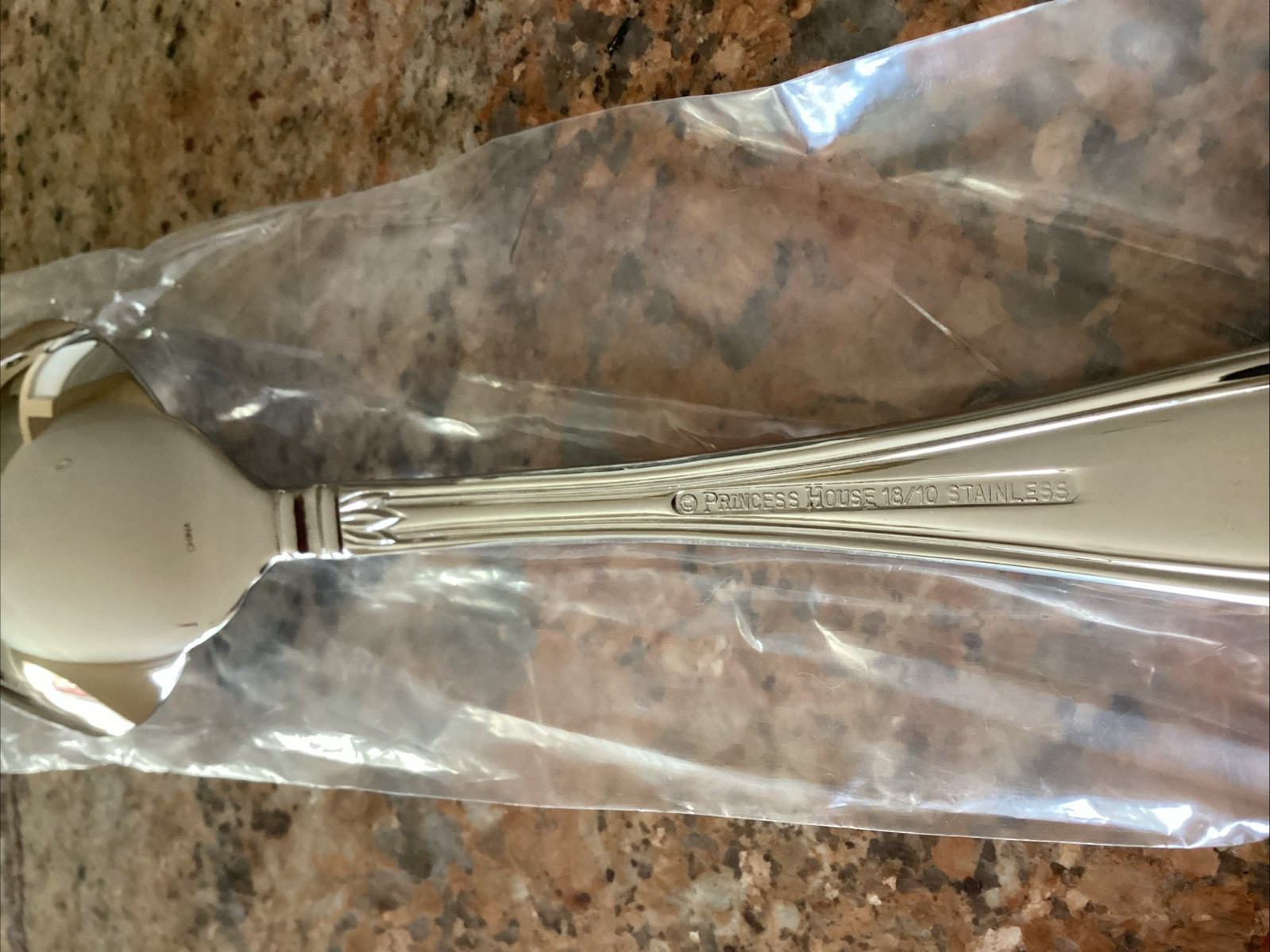 Princess House BARRINGTON LG Pierced Serving Spoon Stainless Flatware 10 3/8" gallery
