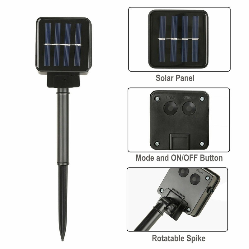 2 Pack Solar String Light 30 LED Bulbs 21ft Patio Party Yard Wedding Waterproof gallery
