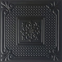 Ceiling Wall Backsplash Tile, Glue Up, PVC, VIENNA 20″ x 20″ BLACK