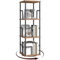 Rotating Bookshelf Space Saving Corner Display Storage Home Office Organizer New