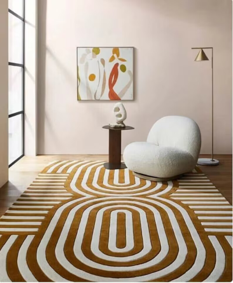 Oval Design Modern Hand Tufted 100% Fine NZ Wool -New Rugs gallery