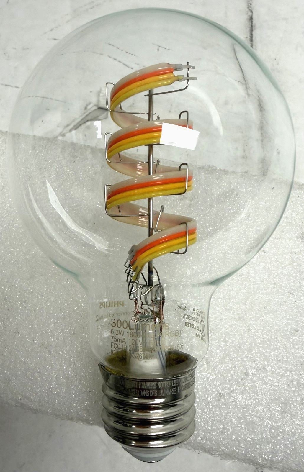 Philips Smart 25 W Equivalent Dimmable Clear Color Filament G25 -E26 Base gallery