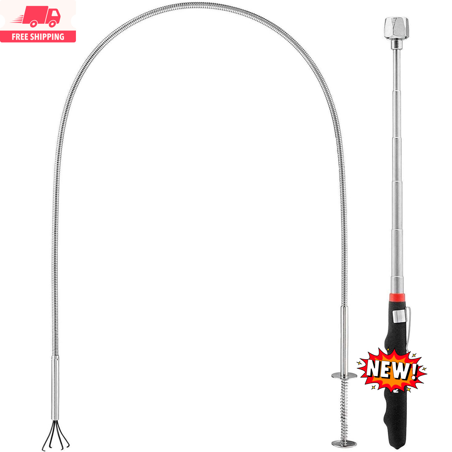 Juego de herramientas de recogida premium: incluye una pinza flexible de 91 cm y gallery